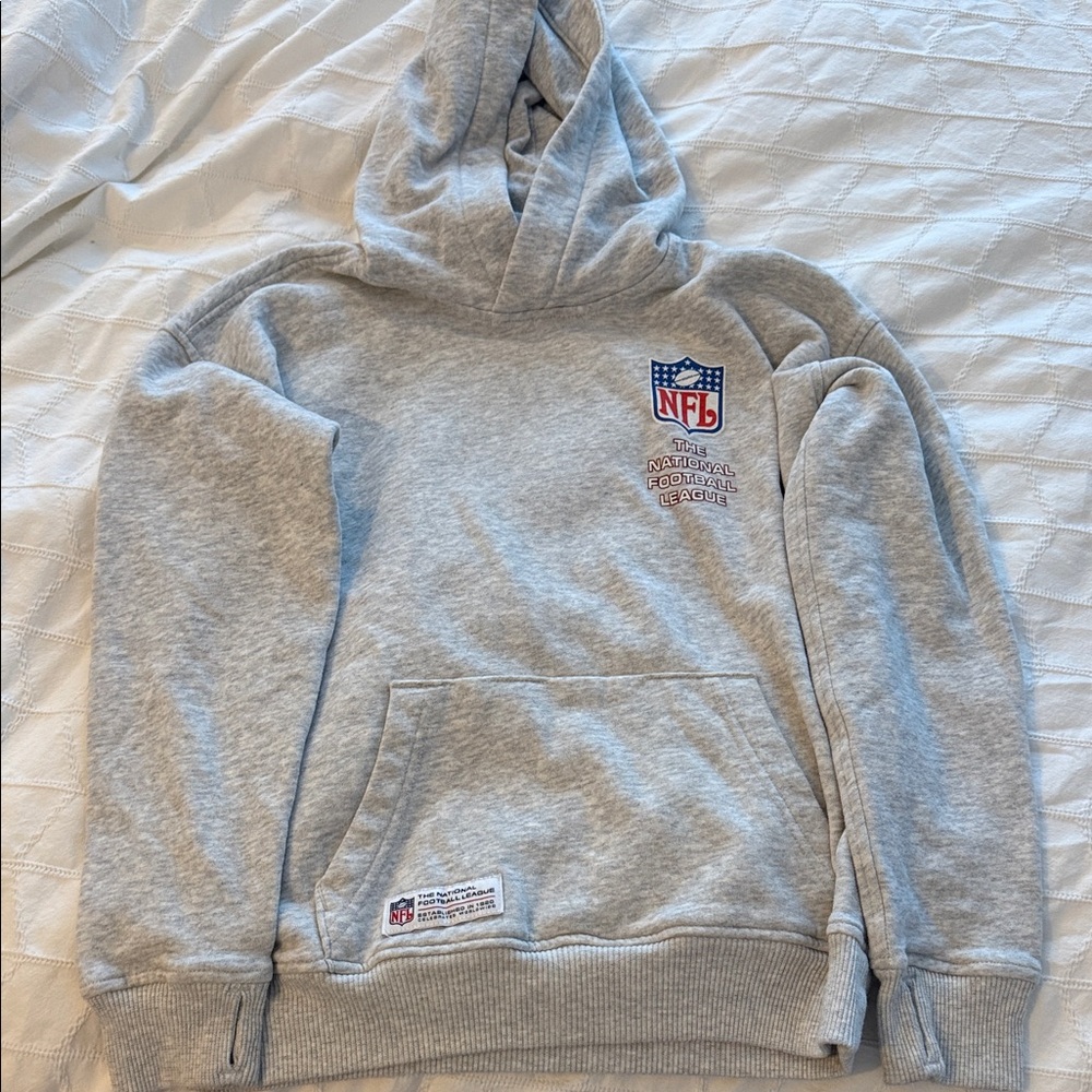 Abercrombie and Fitch Kids NFL Kids Light Gray Hoodie